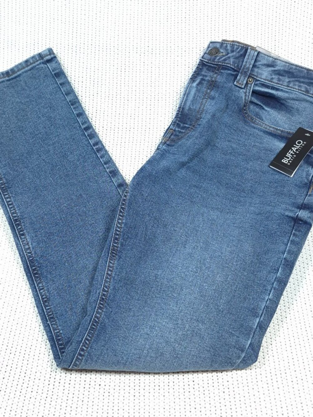 Buffalo David Bitton Slim Ash Straight Jeans Men's Sz. 32 x 32 Blue Stretch $109